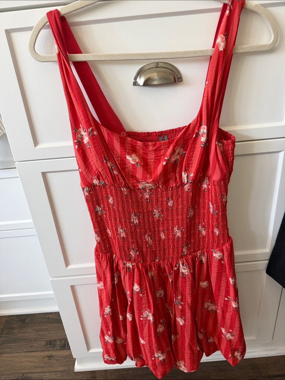 Anthropologie Floral Smocked Mini Dress